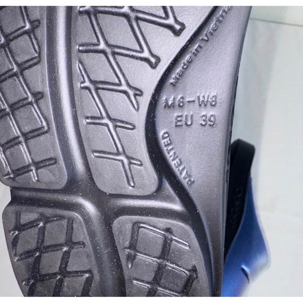OOFOS OOAHH Luxe Slides 8 Frost Iridescent Blue Silver NEW Recovery Sandals 1101 - Picture 7 of 8